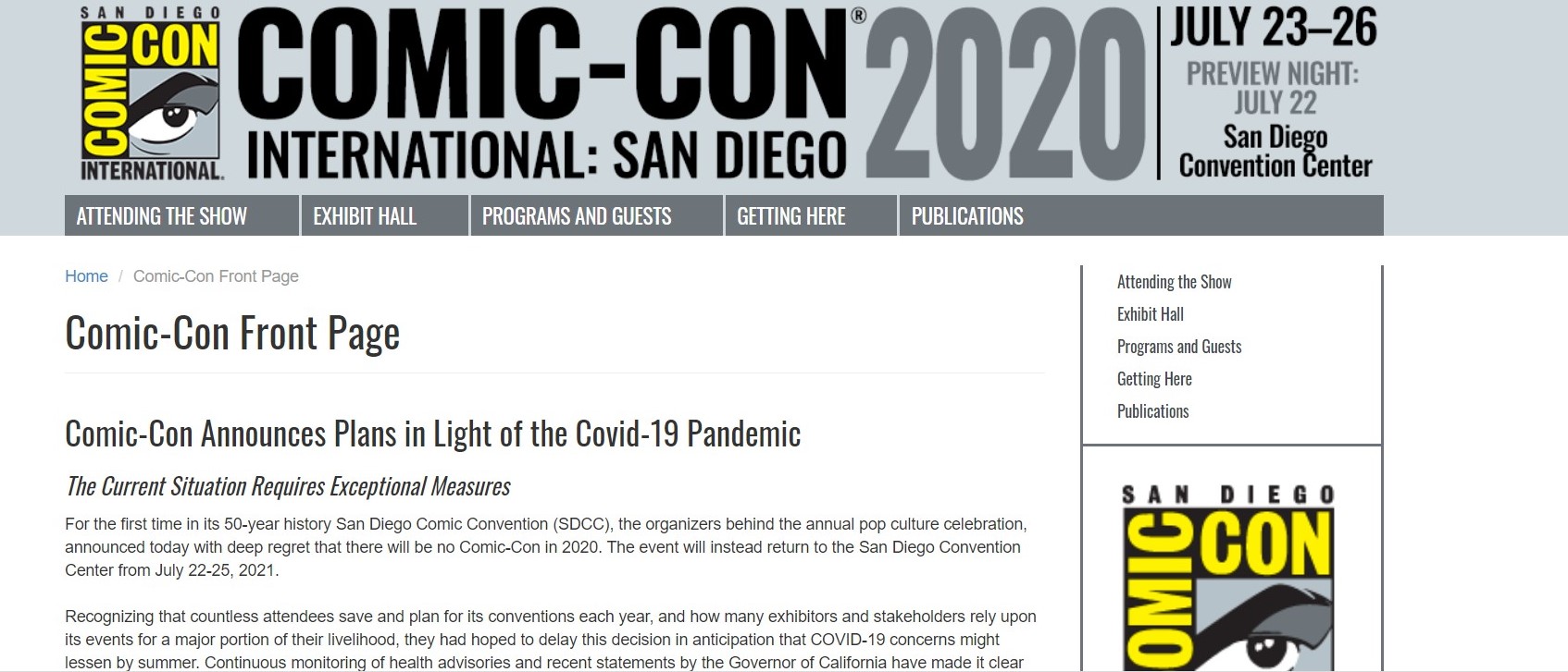 SAN DIEGO COMIC-CON DE 2020 ESTÁ CANCELADA | Leitura Fílmica