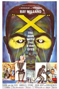 Poster original de "O Homem dos Olhos de Raio-X"