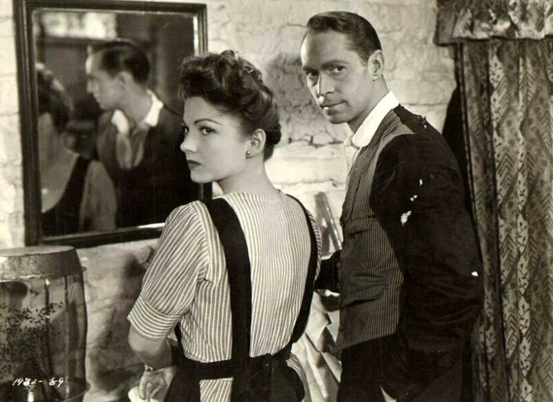 Anne Baxter e Franchot Tone em "Cinco Covas no Egito"