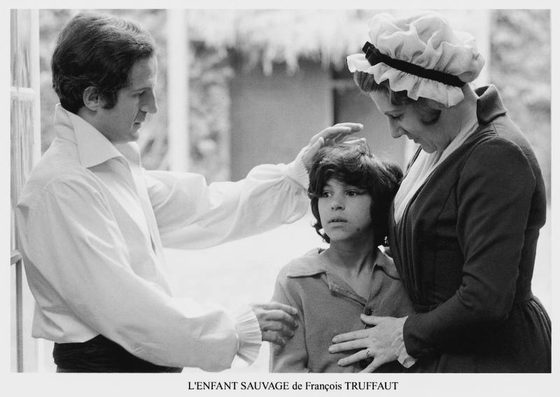 François Truffaut, Jean-Pierre Cargol e Françoise Seigner em "O Garoto Selvagem"