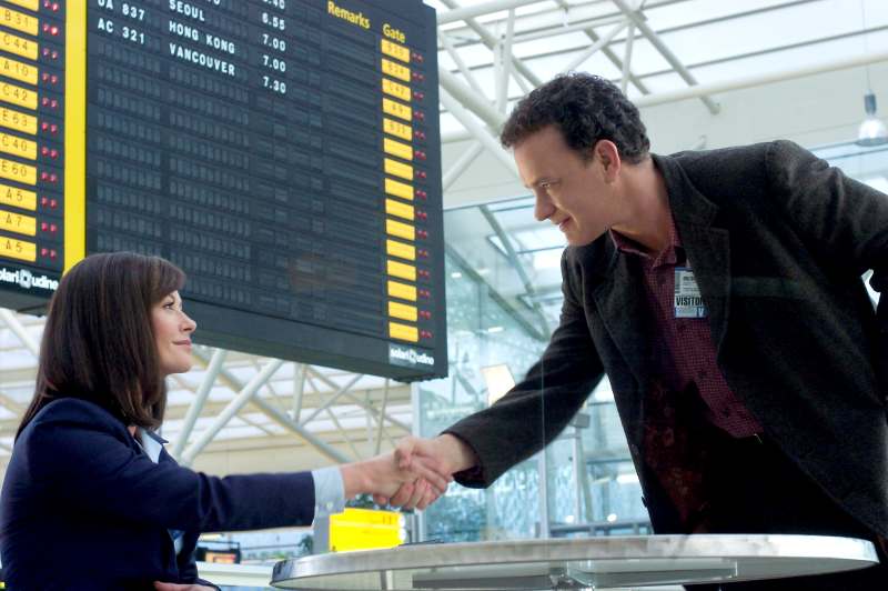 Catherine Zeta-Jones e Tom Hanks em "O Terminal"