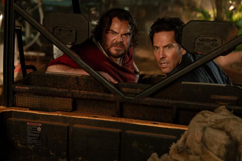 Jack Black e Paul Rudd em "Anaconda" (2025)